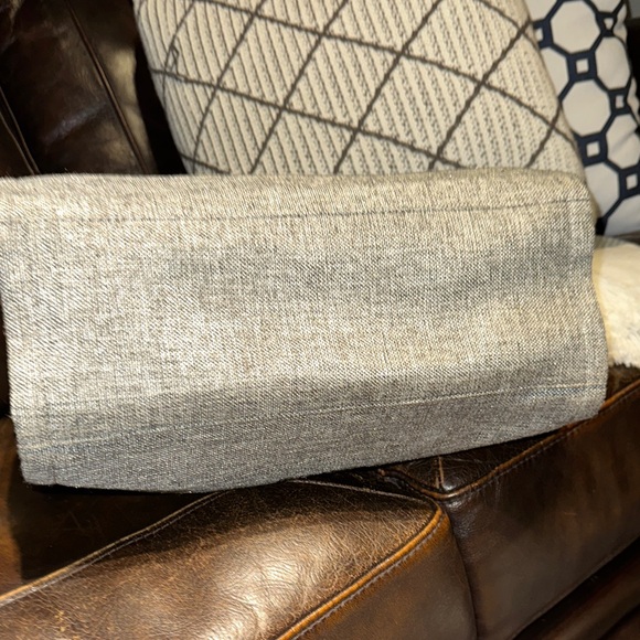 Designer inspired Grey Logo Tweed Style Everyday Shopping Tote. - Picture 6 of 8